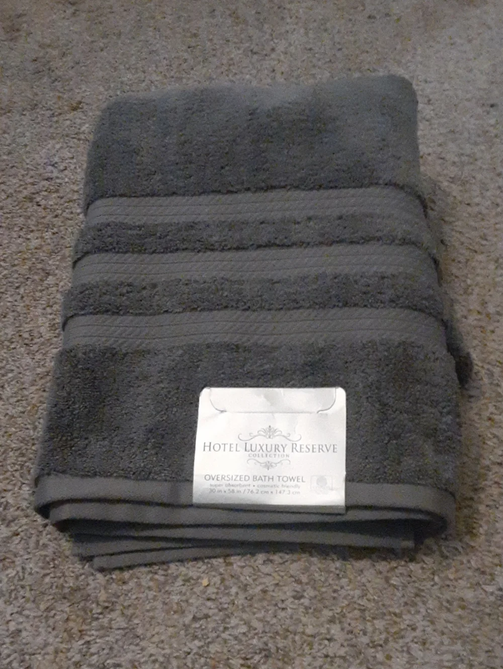 Hotel Luxury Reserve Charcoal Oversized Bath Towel